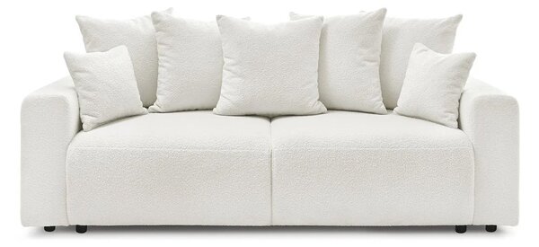 Canapea Extensibilă 3 locuri LIVIGNO, cu ladă de depozitare, 235x93x100 cm, Alb-Anthology