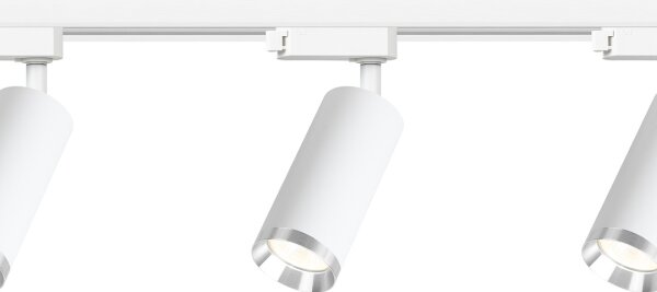 Spot pe șină MICA, 3x GU10/10W/230V, alb/crom mat