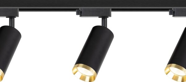Spot pe șină MICA 3xGU10/10W/230V negru/auriu