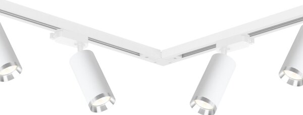 Spot pe șină MICA 6xGU10/10W/230V alb/crom mat