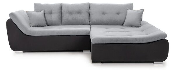 Colțar Extensibil LORENZO, cu ladă de depozitare, variante stânga/dreapta 280x180x70 cm, Dreapta / Gri-Deschis-Gri-Inchis-Enjoy