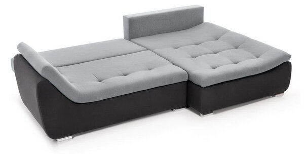 Colțar Extensibil LORENZO, cu ladă de depozitare, variante stânga/dreapta 280x180x70 cm, Dreapta / Gri-Deschis-Gri-Inchis-Enjoy