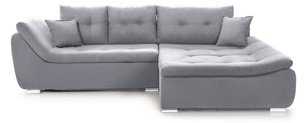 Colțar Extensibil LORENZO, cu ladă de depozitare, variante stânga/dreapta 280x180x70 cm, Stanga / Gri-Deschis-Enjoy