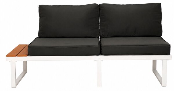 Furnigo Set metalic de grădină Malaga - alb/perne antracit