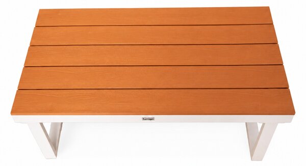 Furnigo Set metalic de grădină Malaga - alb/perne antracit