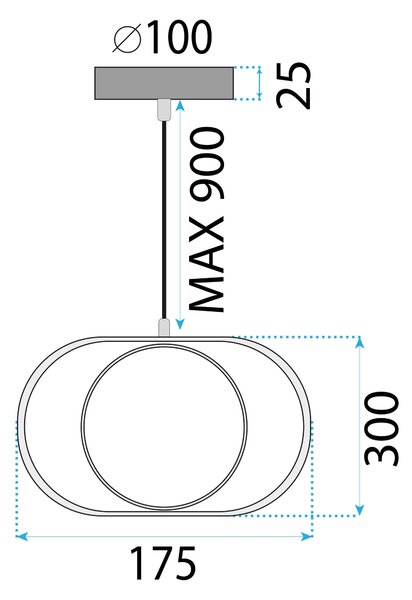 Lampa LED APP1555-CP Gold