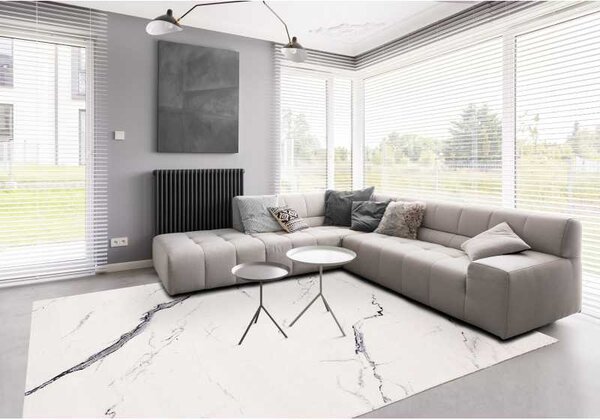 Covor lana Marble Polar White Selectează mărime: 133 X 180