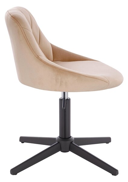 HR1054CROSS Scaun Latte Catifea cu Bază Neagră