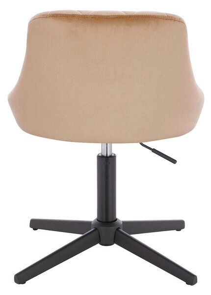 HR1054CROSS Scaun Latte Catifea cu Bază Neagră