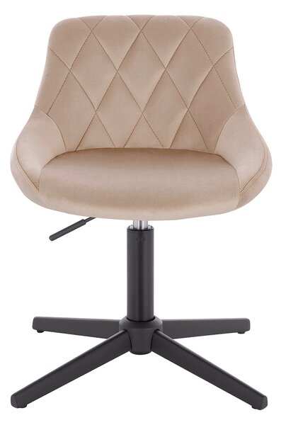HR1054CROSS Scaun Latte Catifea cu Bază Neagră