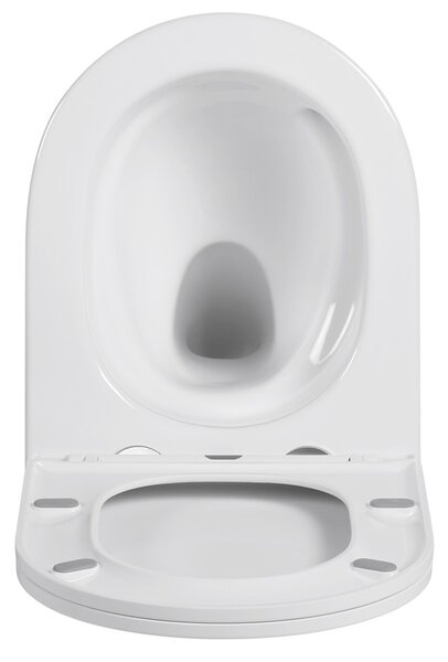 Erga Vento, vas WC suspendat 490x365x365mm, Tornado 2 + capac WC cu închidere lentă, alb, ERG-V03-VENTO-TO2-WH