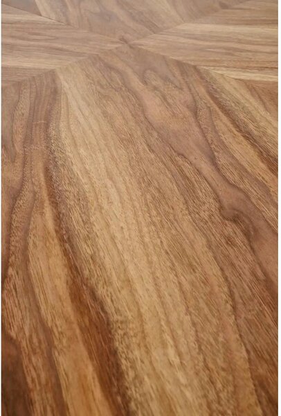 Masa extensibila BARON, nuc/negru, 200-350x100x75 cm