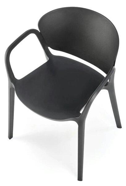 Scaun K491, negru, polipropilena, 60x56x76 cm