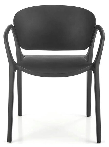 Scaun K491, negru, polipropilena, 60x56x76 cm