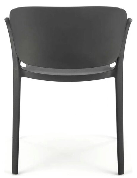 Scaun K491, negru, polipropilena, 60x56x76 cm