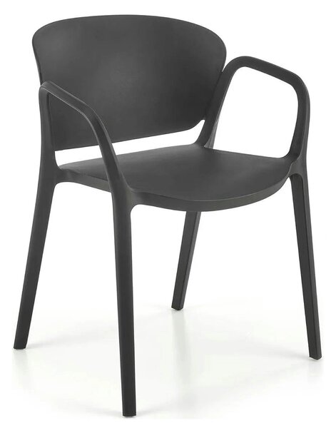 Scaun K491, negru, polipropilena, 60x56x76 cm