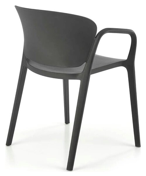 Scaun K491, negru, polipropilena, 60x56x76 cm