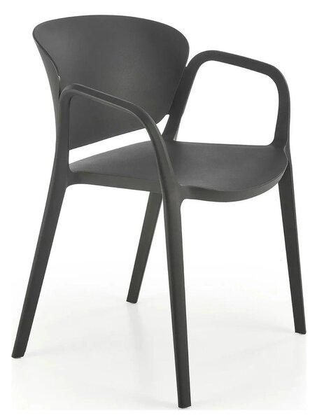 Scaun K491, negru, polipropilena, 60x56x76 cm