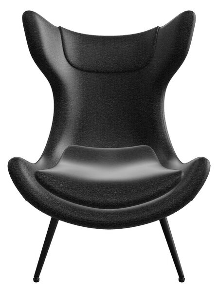 Scaun fluture ATLANTIS, gri antracit/negru, stofa/otel, 77x80x106 cm