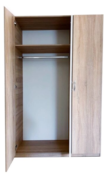 Dulap 3 usi 120 x 50 x 200cm, Culoare Stejar Sonoma, Pal 18mm
