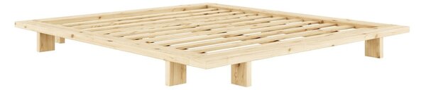 Pat matrimonial din lemn masiv de pin cu somieră 140x200 cm Japan – Karup Design