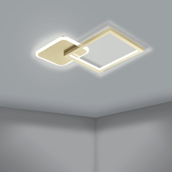 Plafonieră LED dimabilă GAFARES LED/15W/230V aurie Eglo 900424 + telecomandă