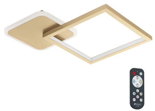 Plafonieră LED dimabilă GAFARES LED/15W/230V aurie Eglo 900424 + telecomandă