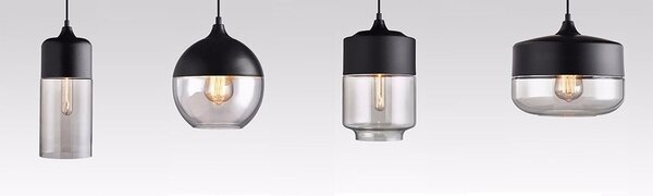 Lampa DE TAVAN SUSPENDABILA din sticla Zenit C Black