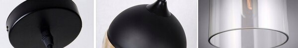 Lampa DE TAVAN SUSPENDABILA din sticla Zenit C Black