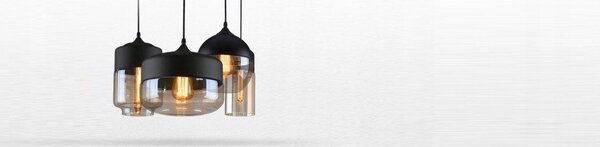 Lampa DE TAVAN SUSPENDABILA din sticla Zenit C Black