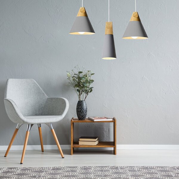 Lampa DE TAVAN SCANDI SET CPR gri
