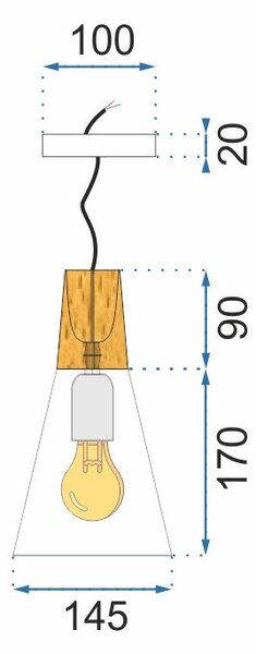 Lampa DE TAVAN SCANDI B negru