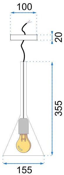 Lampa DE TAVAN Largo gri