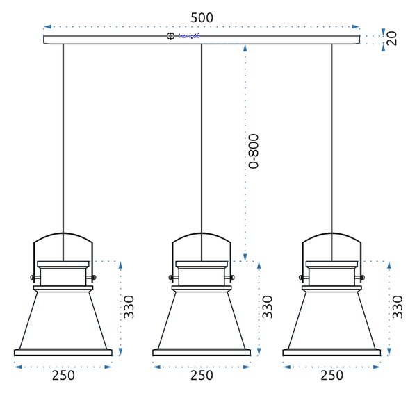 Lampa DE TAVAN ASTI AAA negru / Auriu