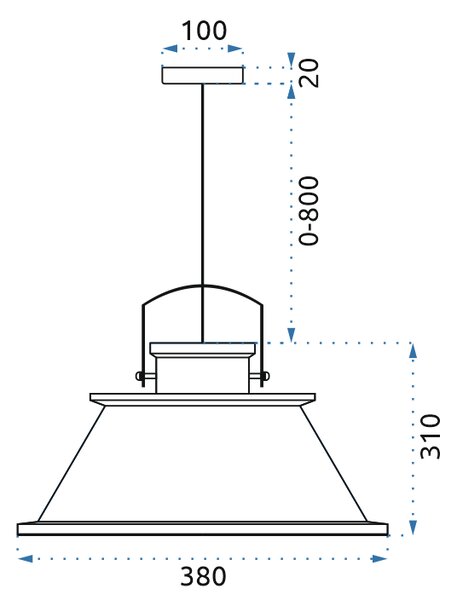 Lampa DE TAVAN ASTI B negru / Auriu