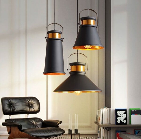 Lampa DE TAVAN ASTI ABC negru / Auriu