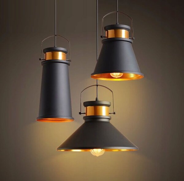 Lampa DE TAVAN ASTI ABC negru / Auriu