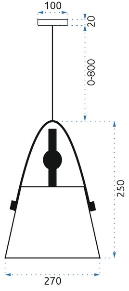 Lampa DE TAVAN BUFFO negru