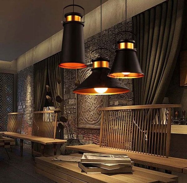 Lampa DE TAVAN ASTI ABC negru / Auriu