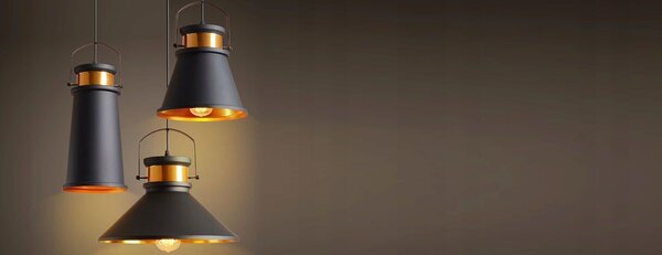 Lampa DE TAVAN ASTI ABC negru / Auriu