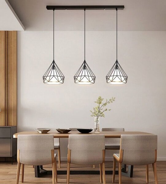 LAMPA DE TAVAN SUSPENDABILA IN STIL LOFT BELLO 3x E27