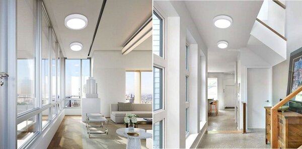 PANOU LED rotund alb 12W