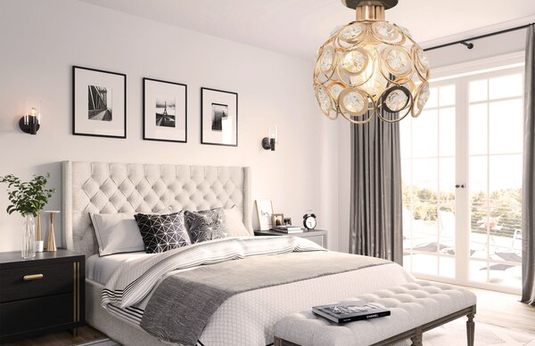 LAMPĂ ELEGANTĂ DE PLAFON APP205-1C CRISTAL AURIU