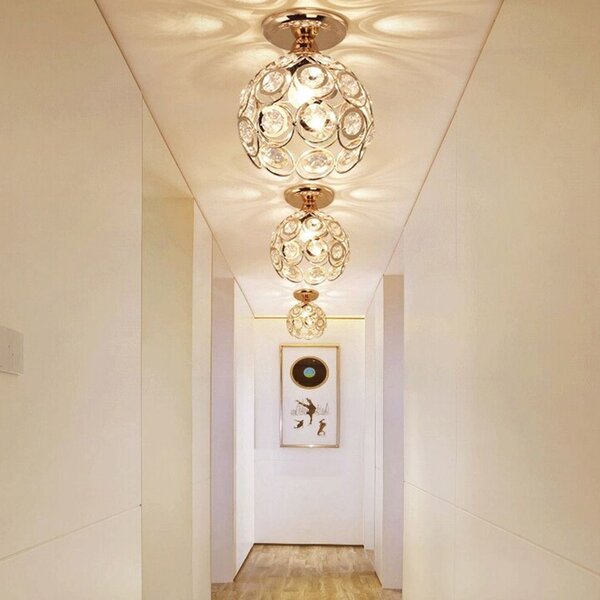 LAMPĂ ELEGANTĂ DE PLAFON APP205-1C CRISTAL AURIU