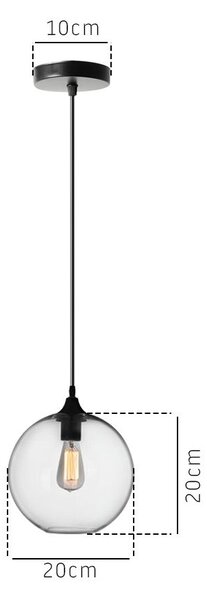 LUSTRA DE TAVAN SUSPENDABILA din sticla APP311-1CP Loft