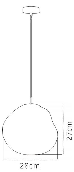 Lampa DE TAVAN SUSPENDABILA din sticla Gold APP331-1CP