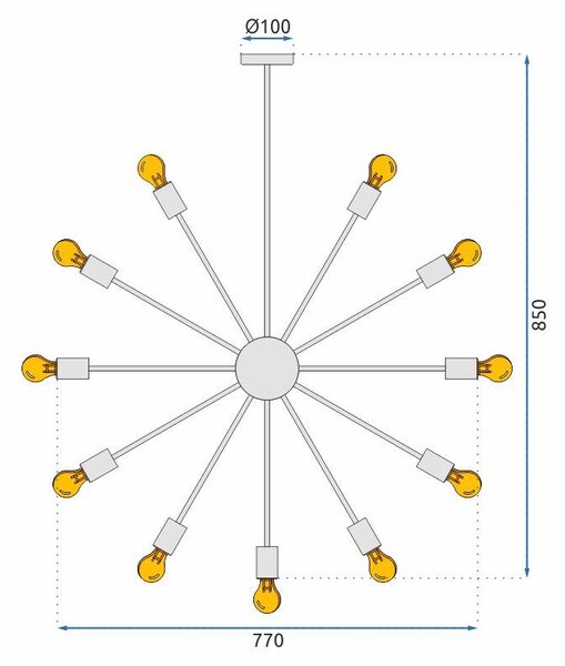 Lampă de tavan suspendată APP259-18C