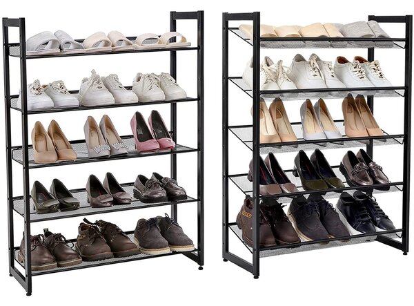 Suport pentru pantofi din metal negru, BUTYNO