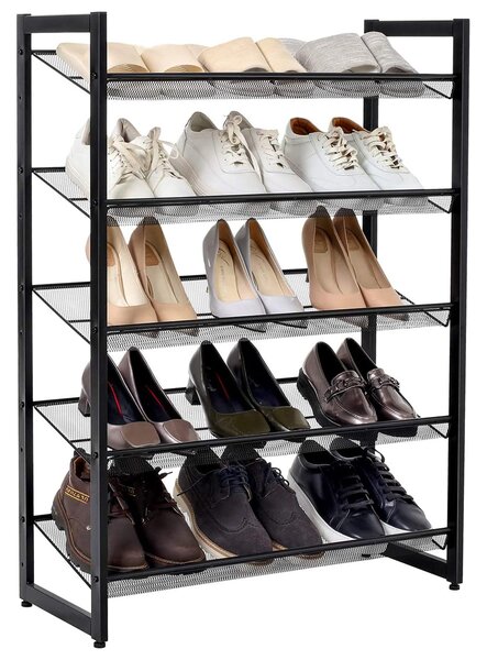 Suport pentru pantofi din metal negru, BUTYNO