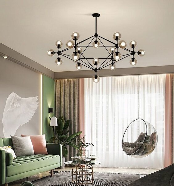 LAMPA DE TAVAN SUSPENDABILA METAL INDUSTRIAL negru XXL APP265-15C